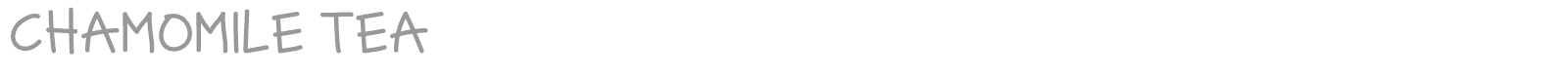 Chamomile Tea font preview